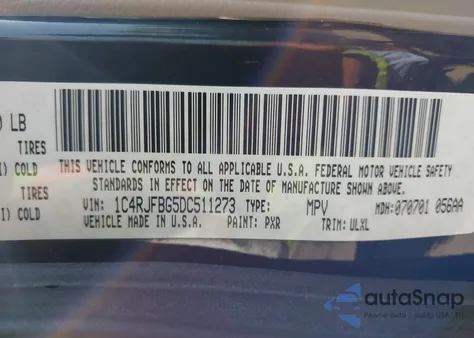 2013 Jeep Grand Cherokee Limited из США, поврежденный, VIN 1C4RJFBG5DC511273